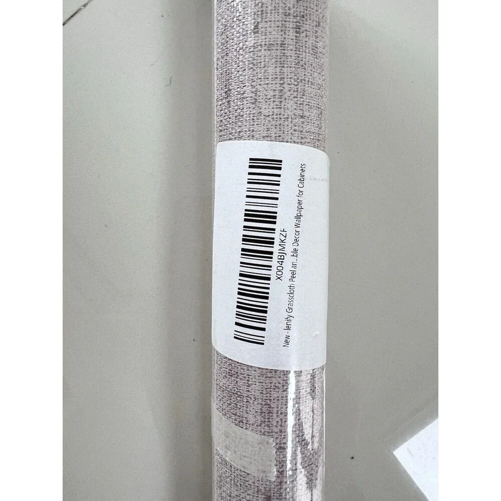 Beige Gray Wallpaper Grasscloth Peel Stick Wallpaper Contact Paper 15.7